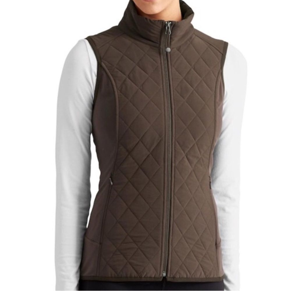 Athleta Upside Vest Quilted Hiking Running Vest Yosemite Green M